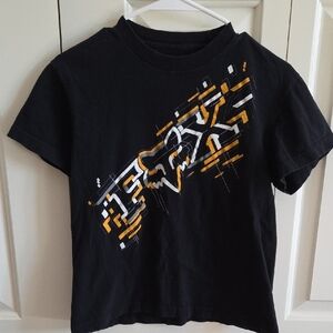 Fox Kids Tee with Black and Orange Graphic